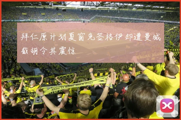 拜仁原计划夏窗免签格伊却遭曼城截胡令其震惊